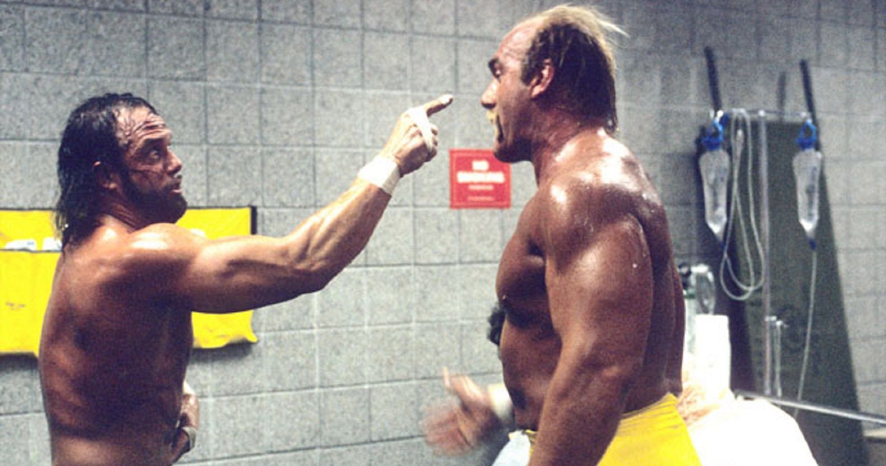 Hulk Hogan in a storyline with Randy Savage