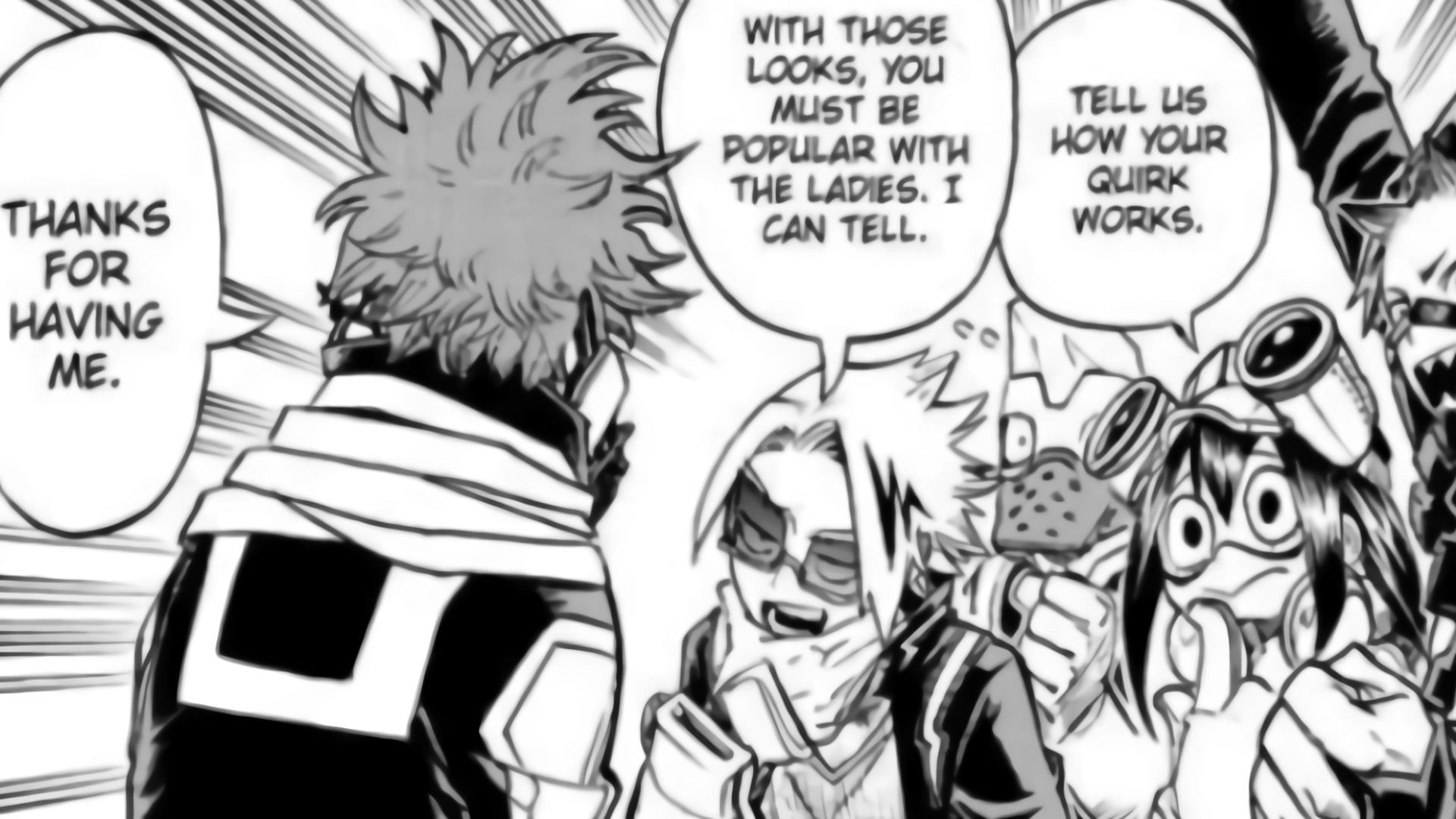 Kaminari saying Shinso is attractive (Image via Studio Bones)