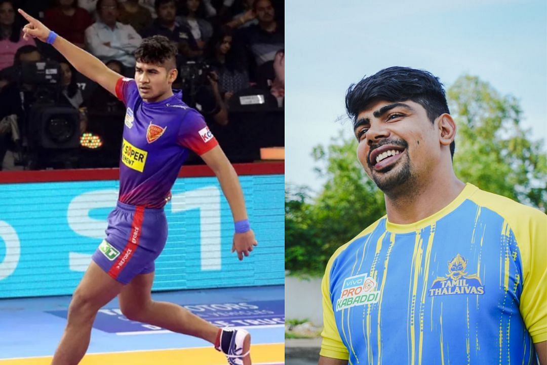 Naveen Kumar (L) and Pawan Sehrawat (R) will have big roles to play as captains in Pro Kabaddi 2022