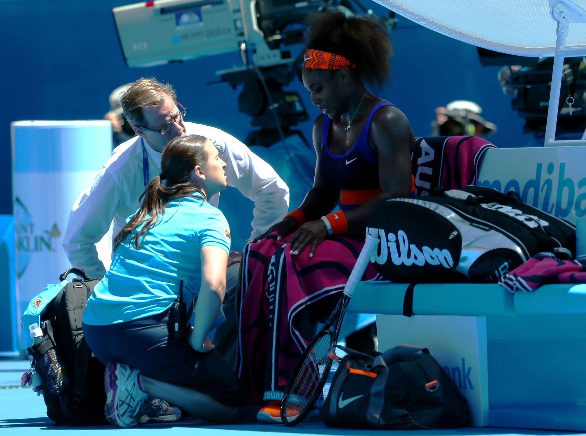 Serena Williams taking an injury break at the Australian Open