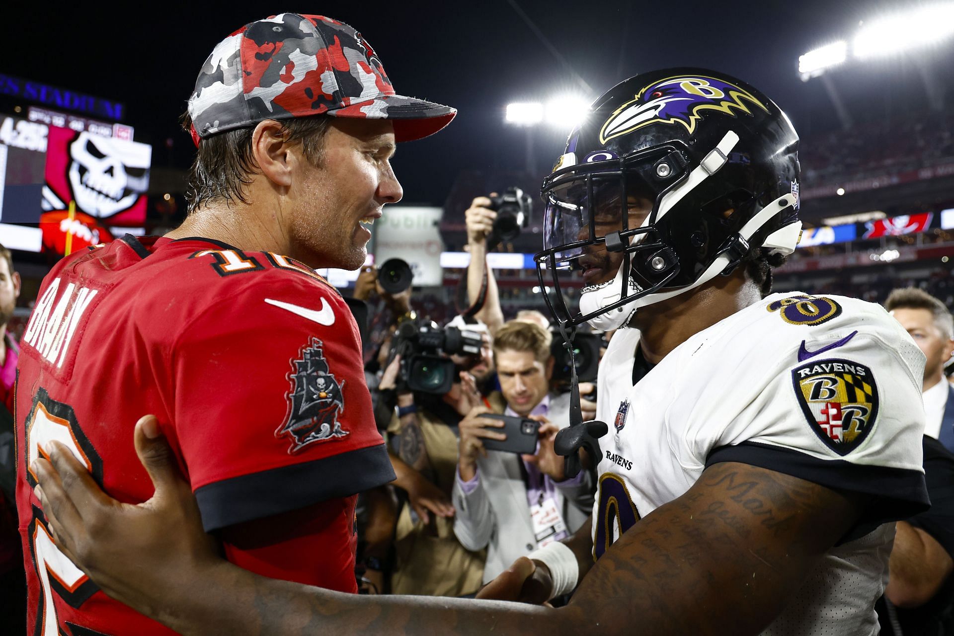 Tom Brady in Baltimore Ravens v Tampa Bay Buccaneers