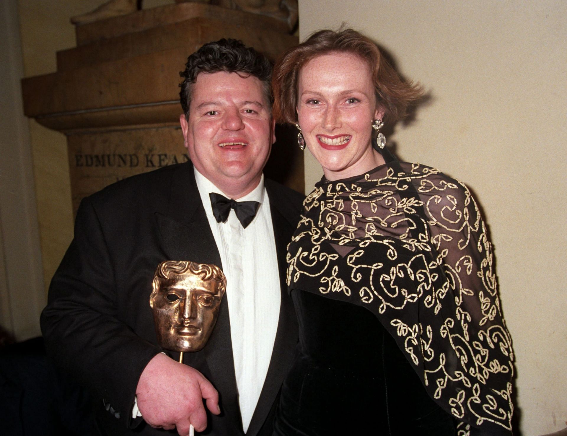 Robbie Coltrane with his ex-wfe Rhona Gemmell at Bafta Awards 1994 (Image via Alan Davidson/Shutterstock)