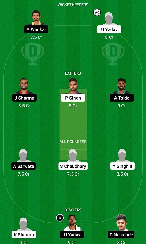 Dream11 Team for Railways vs Vidarbha - Syed Mushtaq Ali Trophy 2022-23.