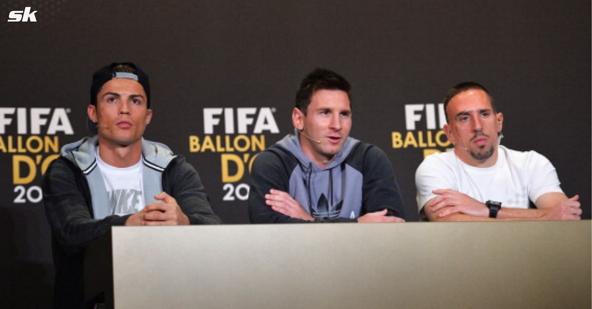 Franck Ribery, Lionel Messi, and Cristiano Ronaldo