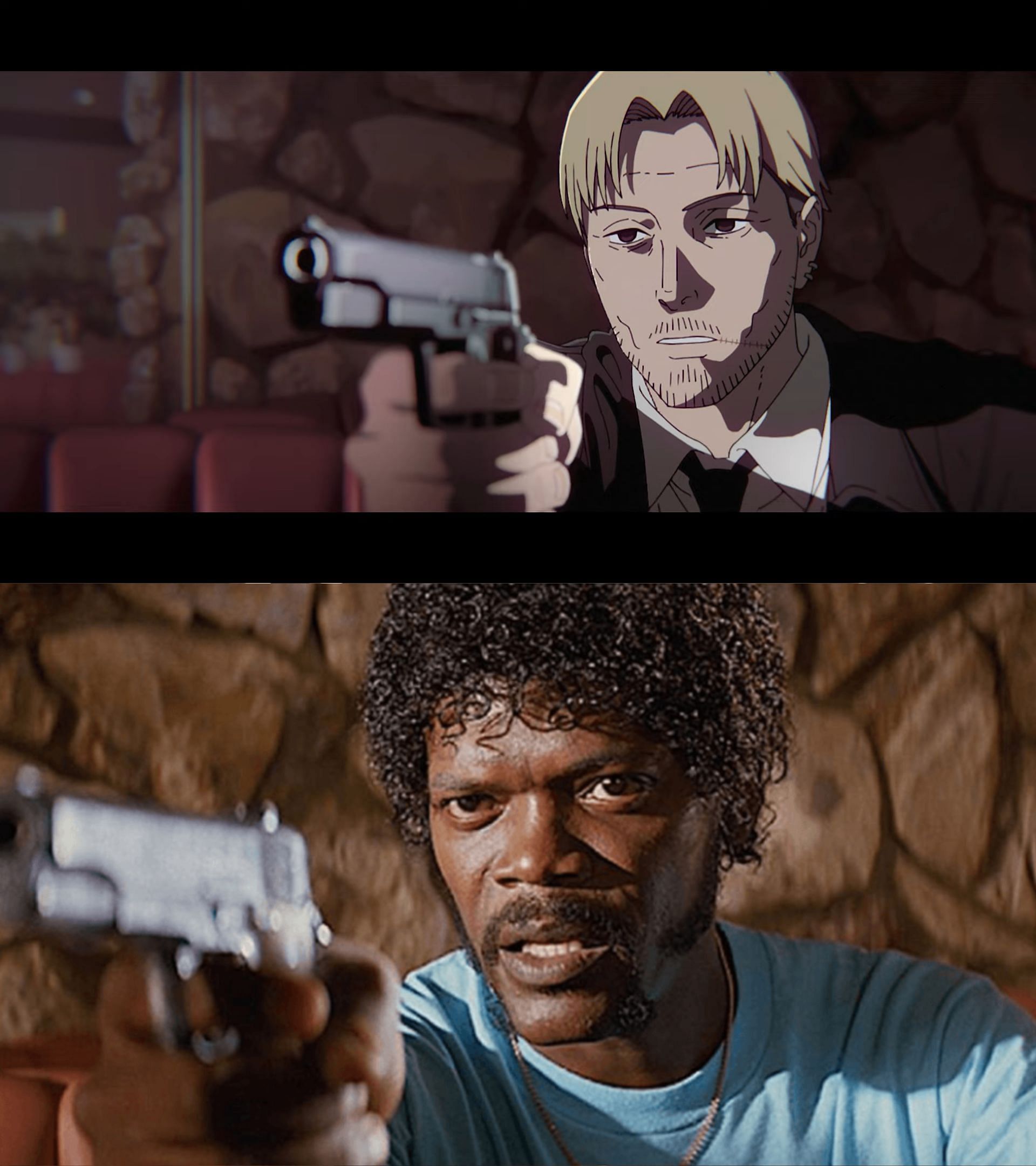 Kishibe&#039;s clip looks similar to a scene from Pulp Fiction (Image via Sportskeeda)