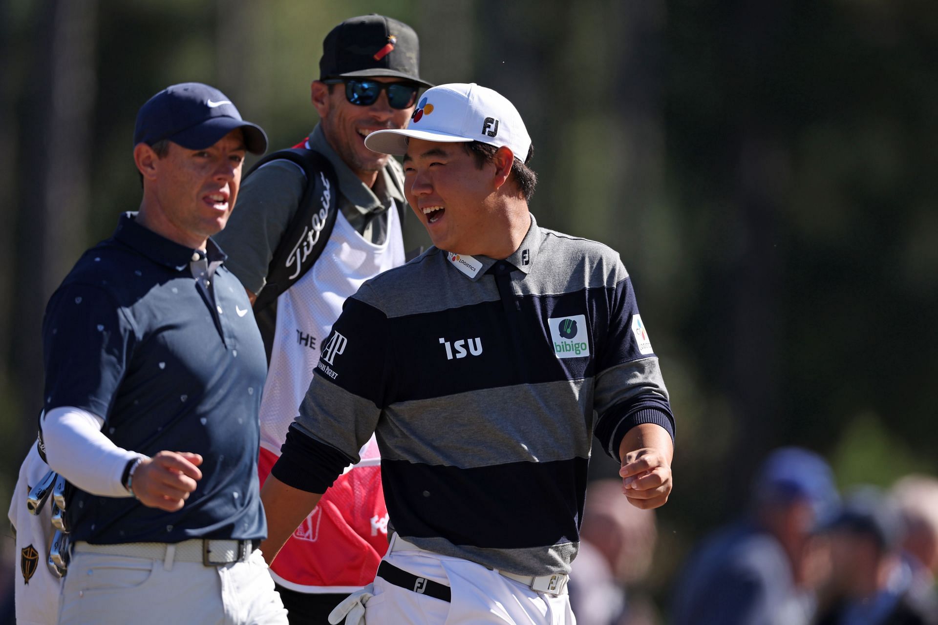 Rory McIlroy and Tom Kim at The CJ Cup - Round One (Image via regory Shamus/Getty Images)