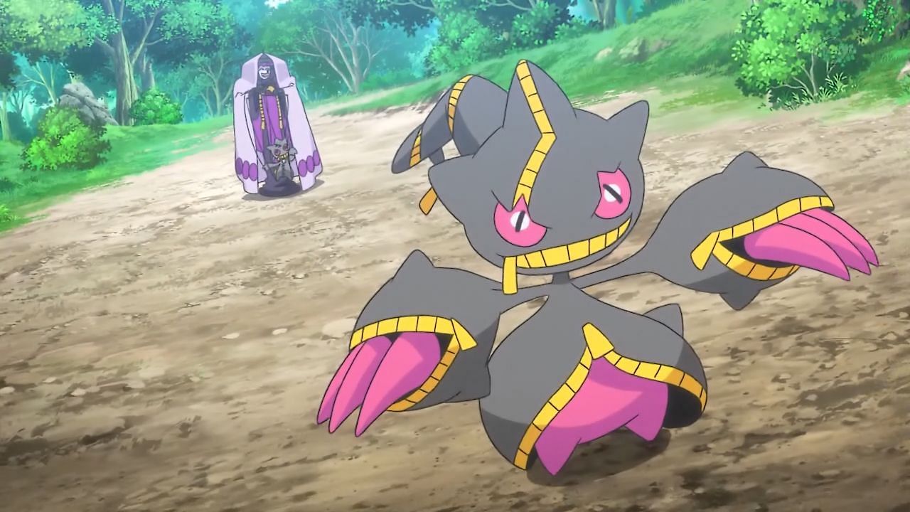Mega Banette as it appears in the anime (Image via The Pokemon Company)