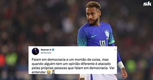 "They talk about democracy and a lot of things" - PSG superstar Neymar unhappy with criticism received for backing far right Brazil President Bolsonaro