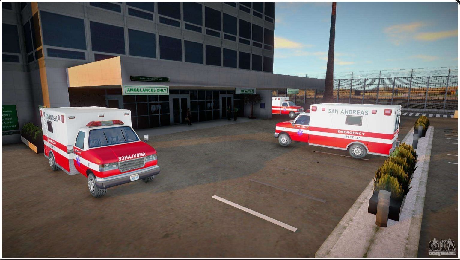 Realistic Hospital mod by CLEO which gives players access to the interiors. (Image via gtaall)