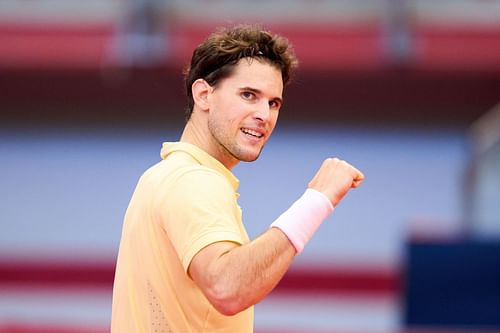 Dominic Thiem in action at the Gijon Open.