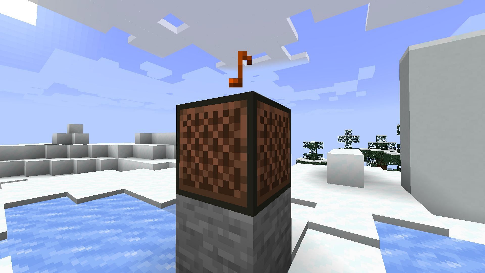 The block needs at least one block of space above it to successfully play a musical note in Minecraft (Image via Mojang)