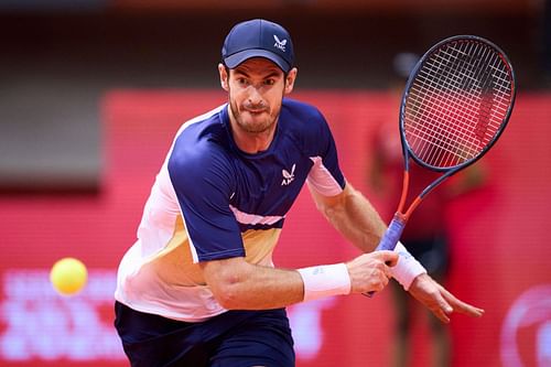 Andy Murray in action at the Gijon Open