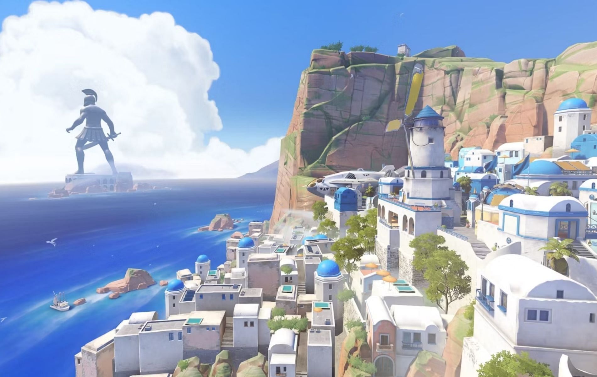 Illios is Blizzard Entertainment&rsquo;s recreation of the popular tourist destination of Santorini Island located in Greece (Image via Blizzard Entertainment)