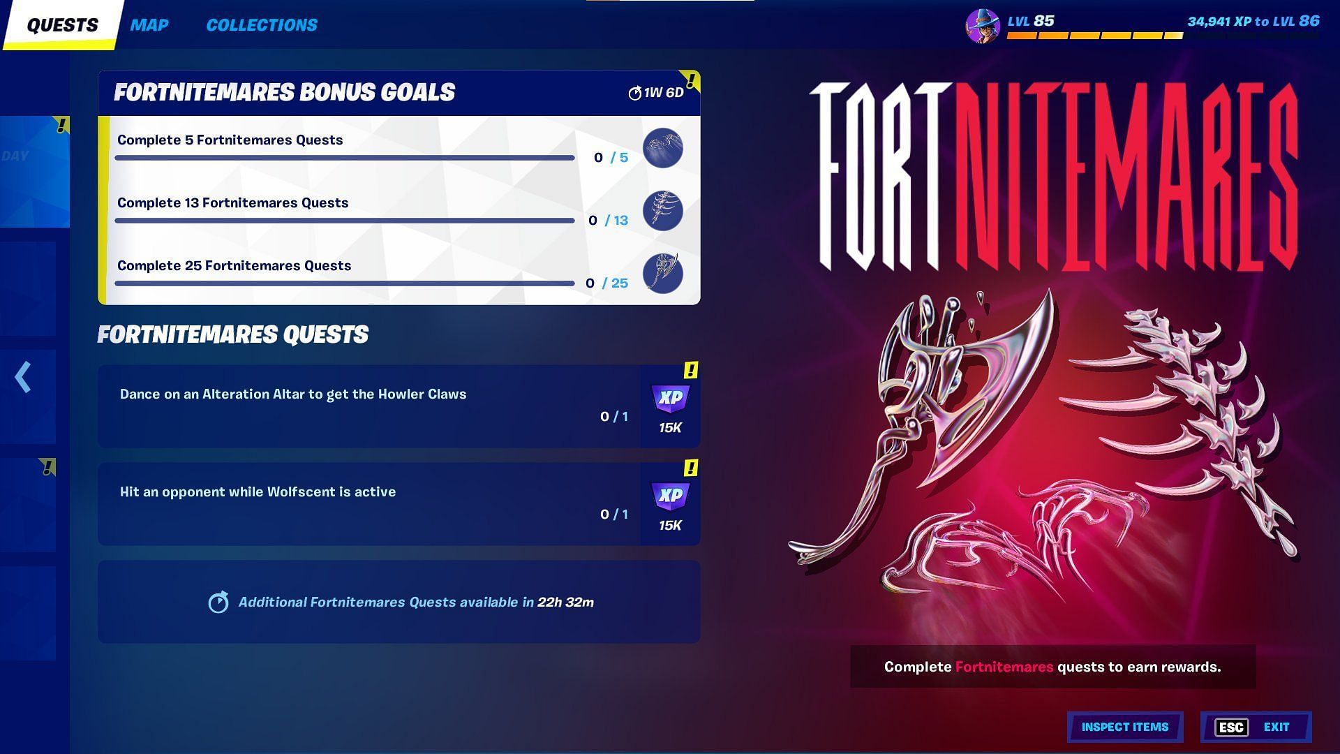 Fortnitemares 2022 grants three cosmetic items during the duration of the event (Image via Epic Games)