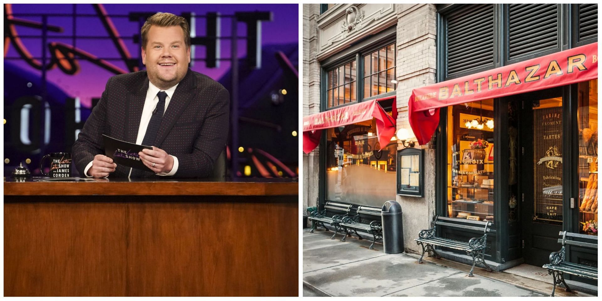 What did the Balthazar staff say about James Corden? Details explored. (Image via Balthazar and Instagram)