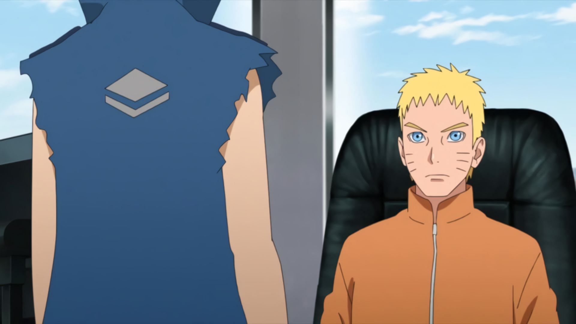 Kawaki talking with Naruto (Image via Studio Pierrot)