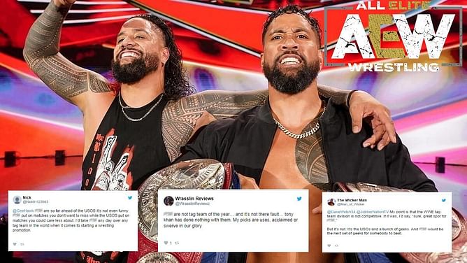 "Dethroning The Usos at WrestleMania" - Twitterverse erupts with mixed reactions to comparisons between The Usos and top AEW duo