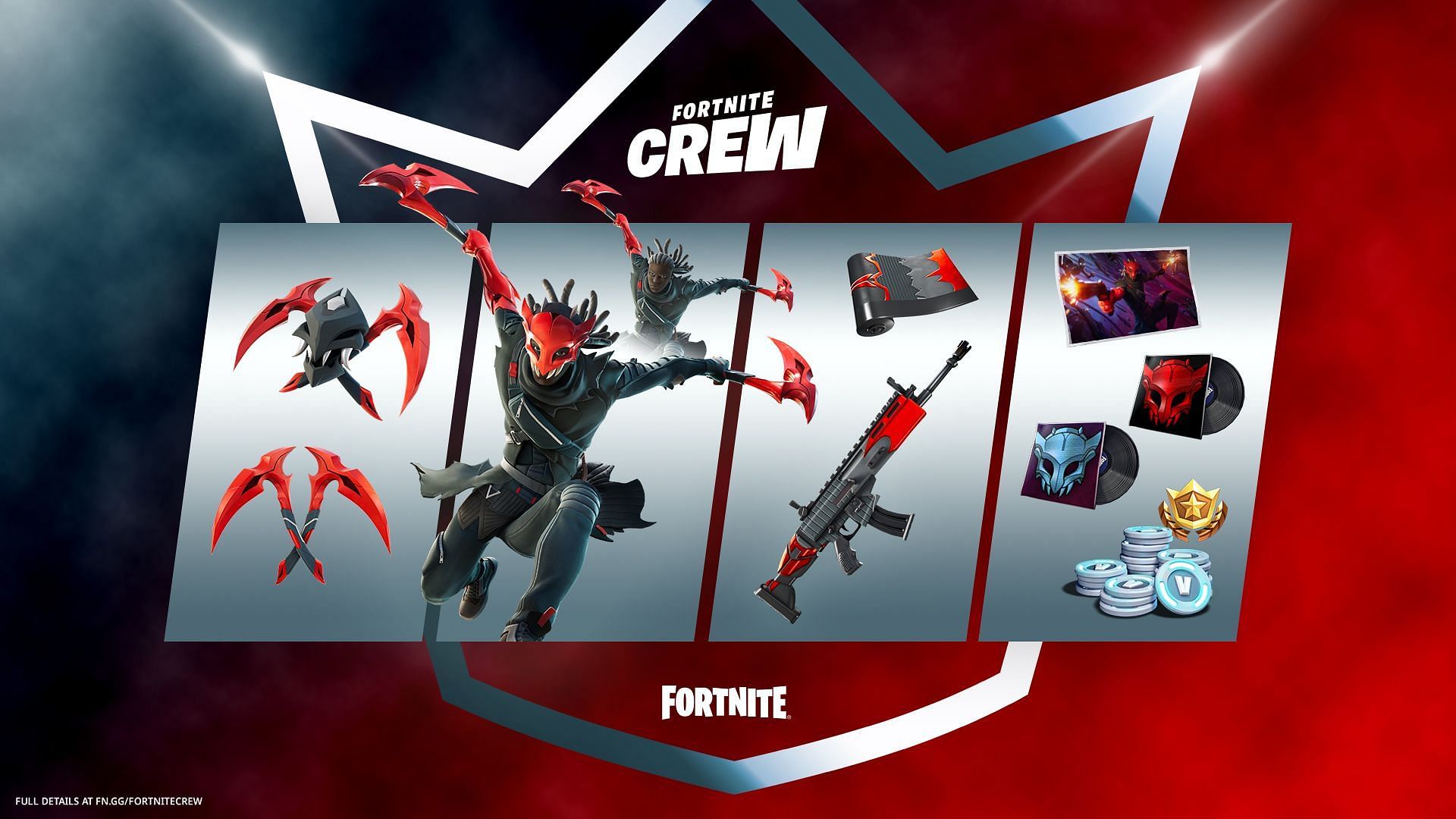 The next update will bring two more items for Fortnite Crew subscribers (Image via Epic Games)