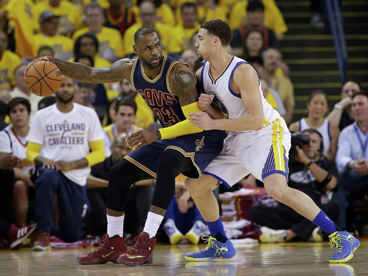 LeBron James against Klay Thompson in NBA Finals