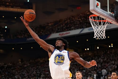 James Wiseman of the Golden State Warriors at the NBA Japan Games.