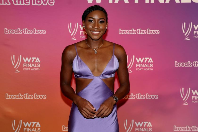 Coco Gauff breaks down her WTA Finals 2022 purple carpet look