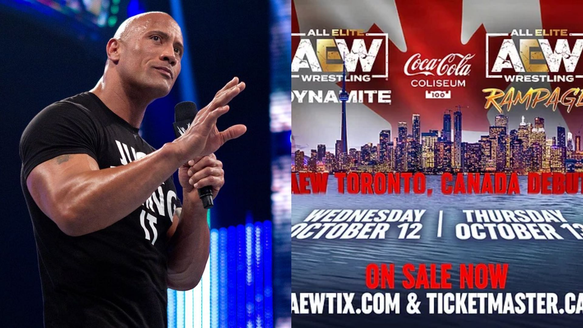 An AEW has invited The Rock to hang out in Canada