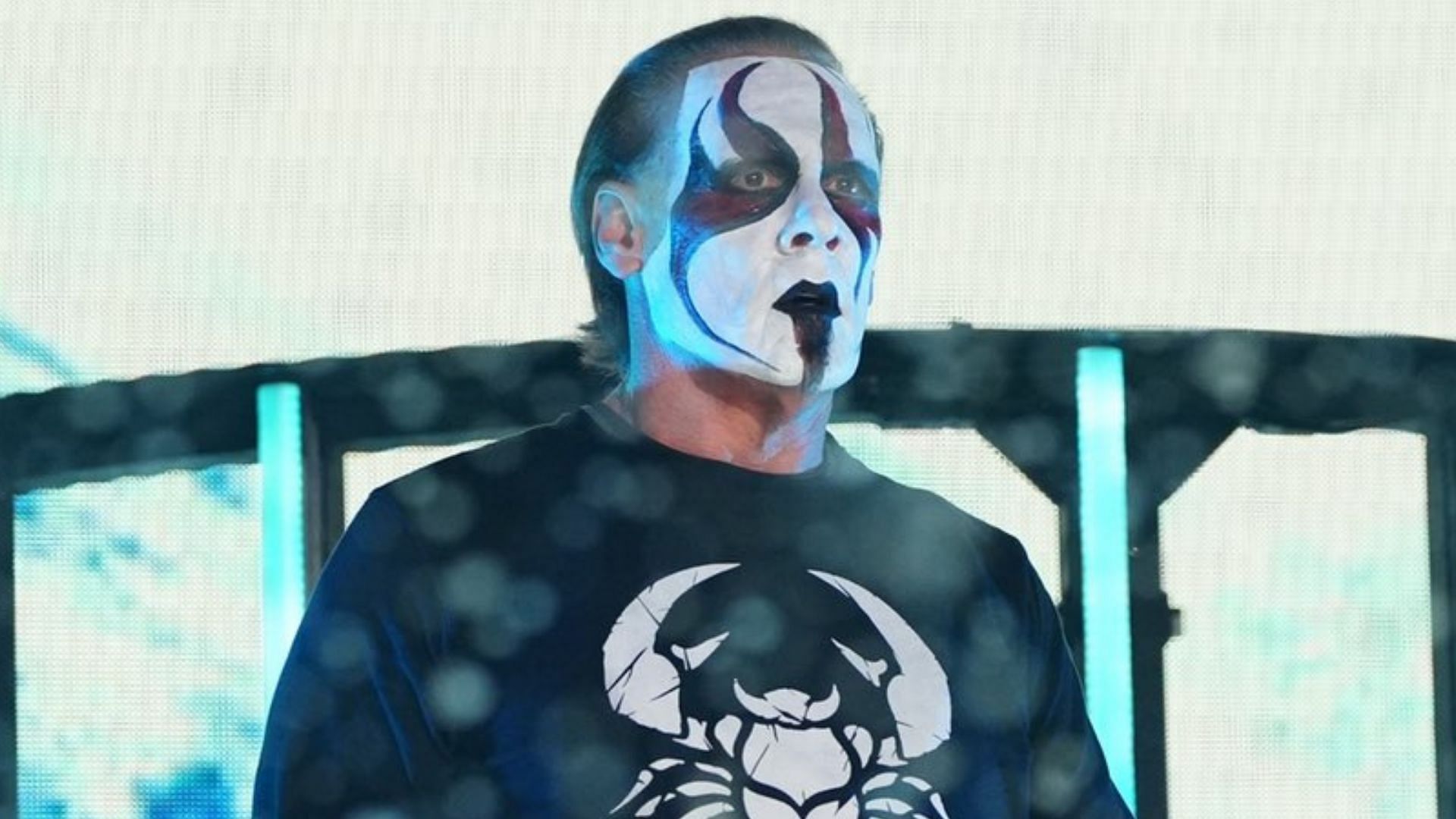 Sting making his entrance at AEW Revolution 2022