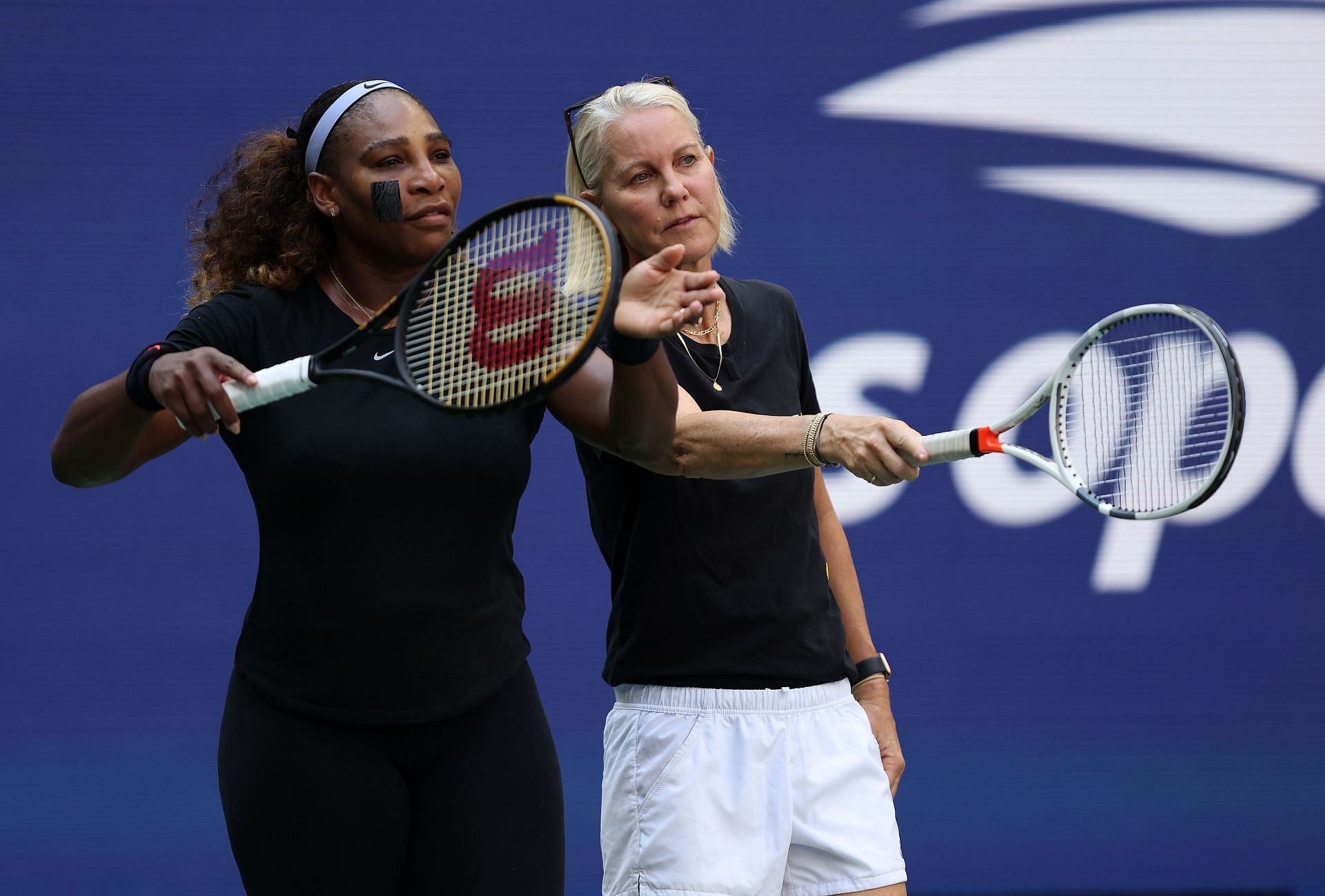 Rennae Stubbs and Serena Williams at the 2022 US Open