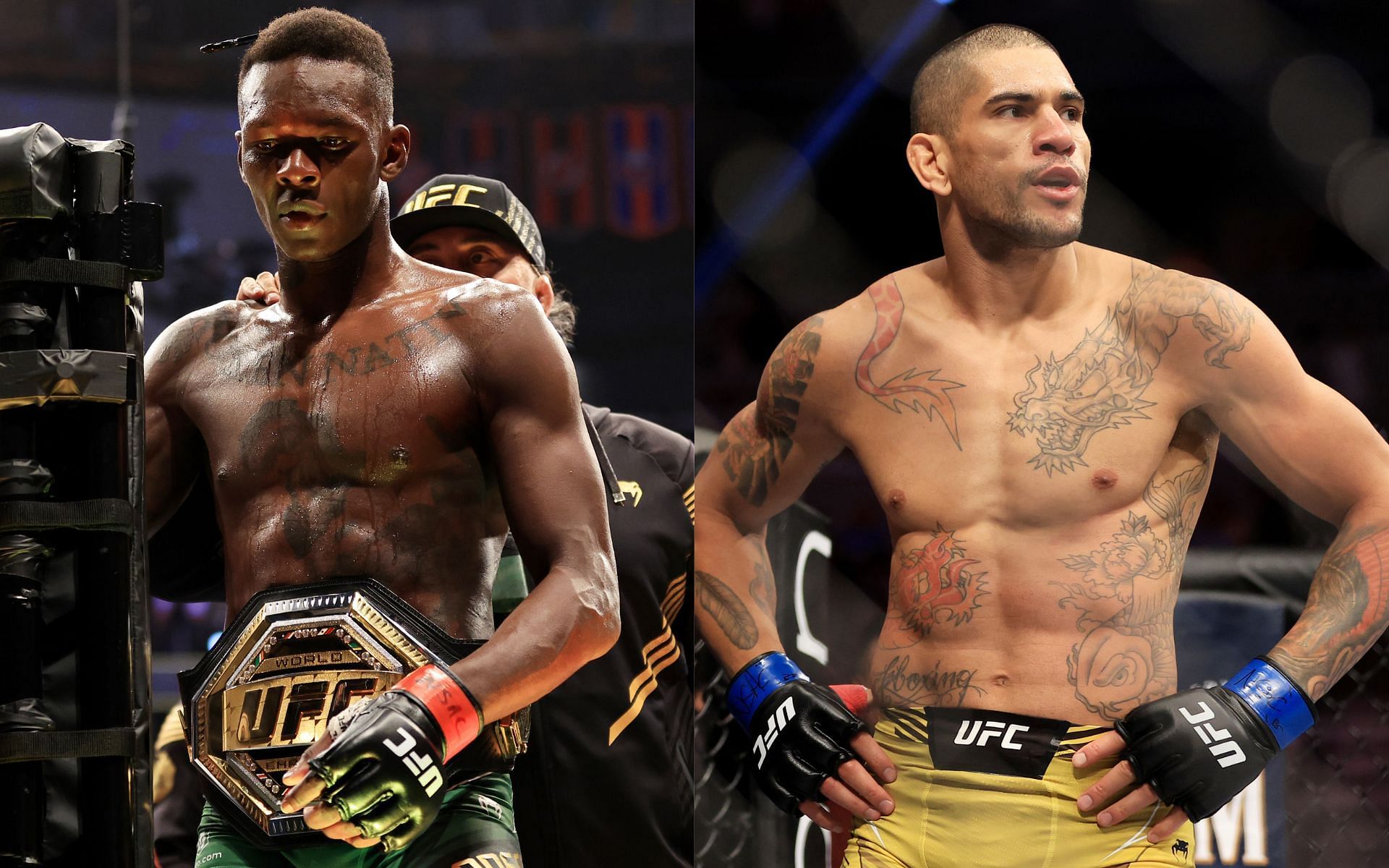 Israel Adesanya (left) and Alex Pereira (right) (Image credits Getty Images)