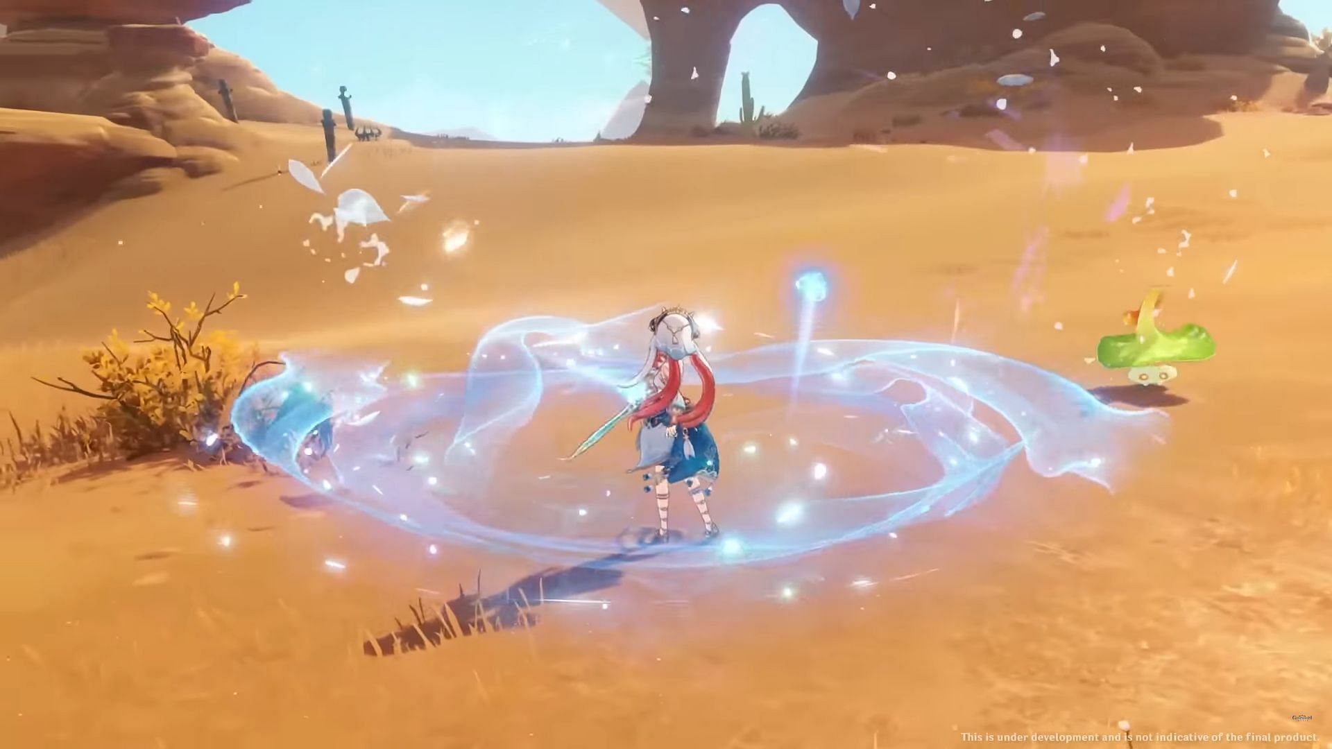 Whirling Water Wheel dealing AoE Hydro damage (Image via HoYoverse)