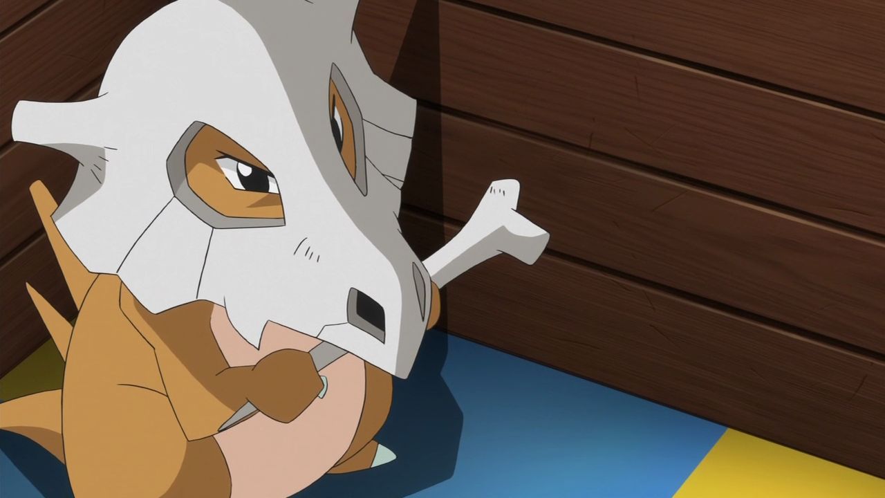 Cubone, as it appears in Pokemon Origins (Image via The Pokemon Company)