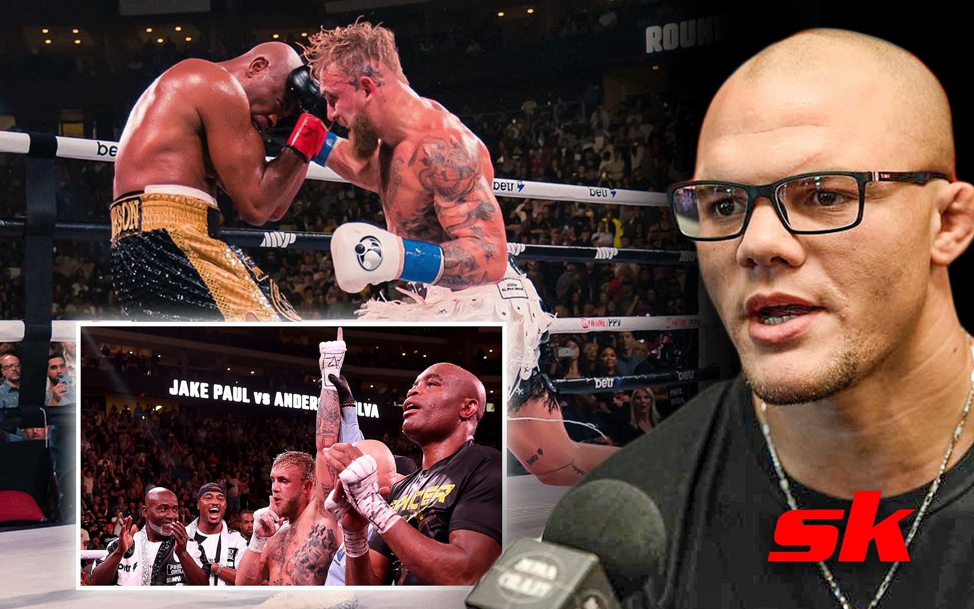 When Anthony Smith called fighters to boycott Jake Paul if he beats Anderson Silva [Images via: @lionheartasmith and @jakepaul on Instagram]