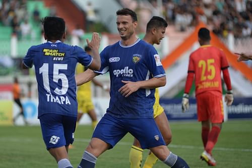 CFC player Peter Sislovic in action (Chennaiyin FC)