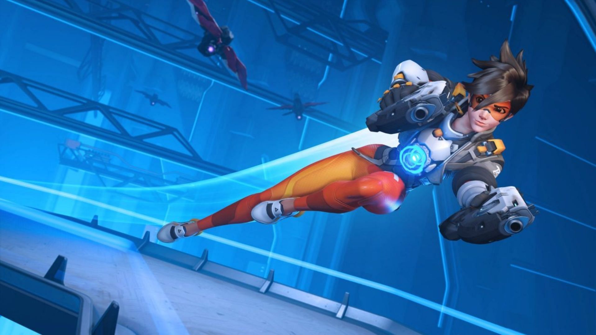 Tracer using her pulse pistols (Image via Activision Blizzard)