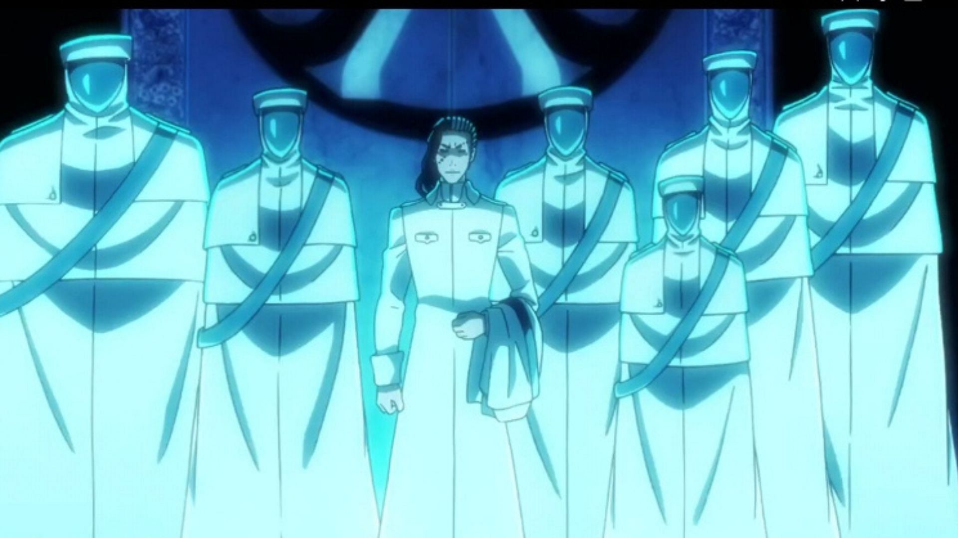 Luders&#039; team of masked people as seen in Bleach anime (Image via Studio Pierrot)