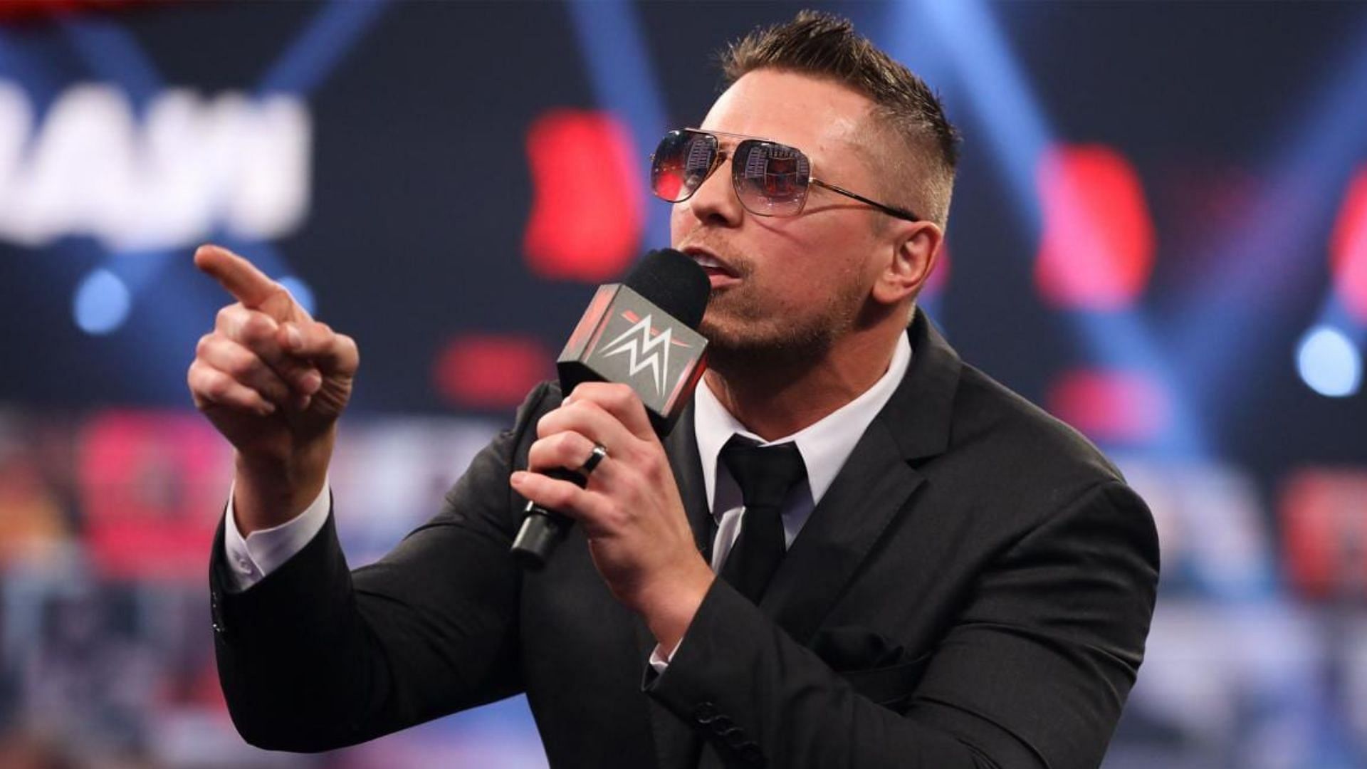 The Miz delivering a promo on an episode of WWE RAW