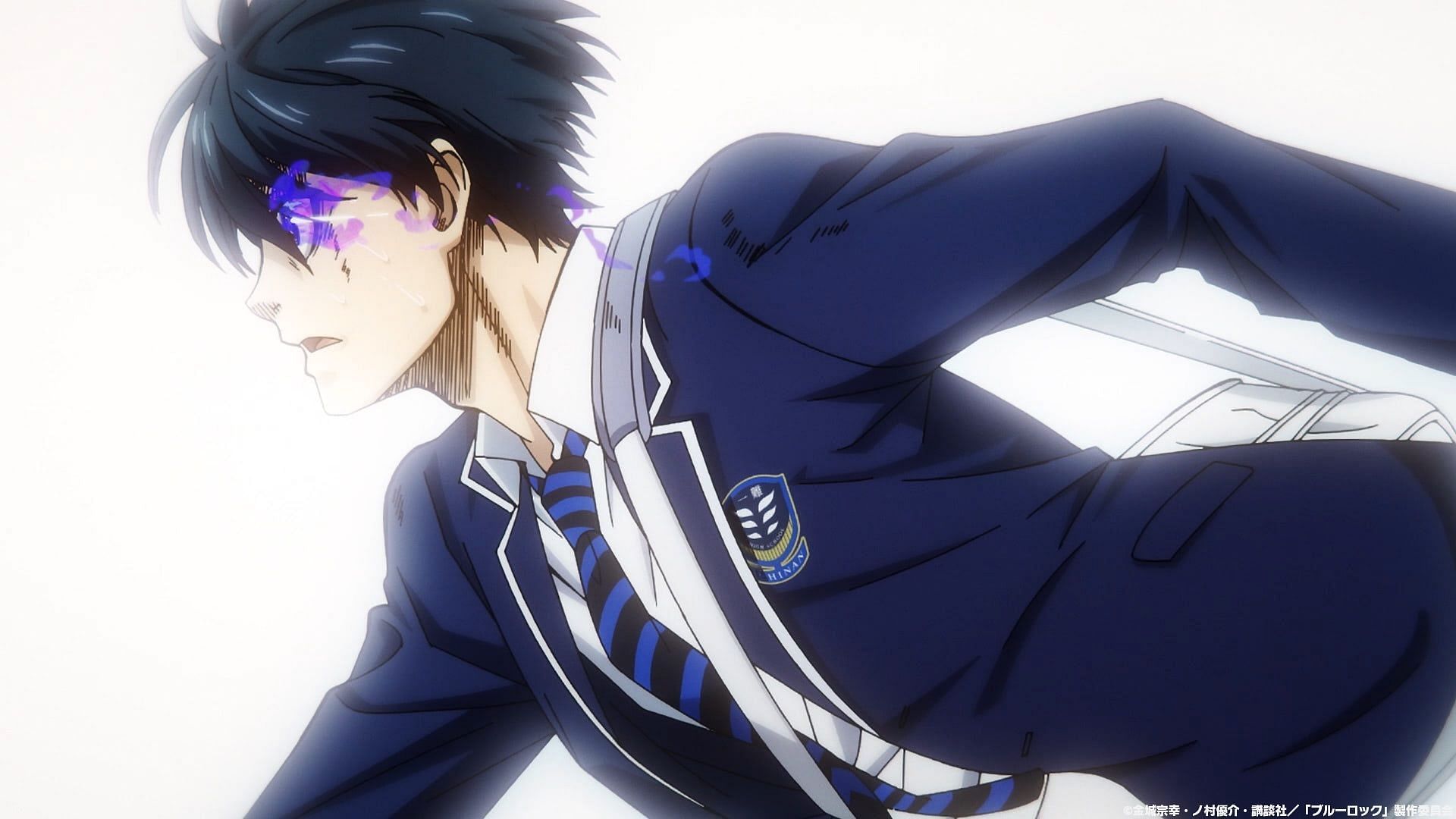 Isagi as seen in the anime Blue Lock (Image via Muneyuki Kaneshiro, Kodansha)