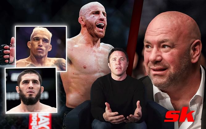 "I don't know that I buy that" - Chael Sonnen doesn't believe Dana White will get Alexander Volkanovski to step in if Charles Oliveira or Islam Makhachev misses weight