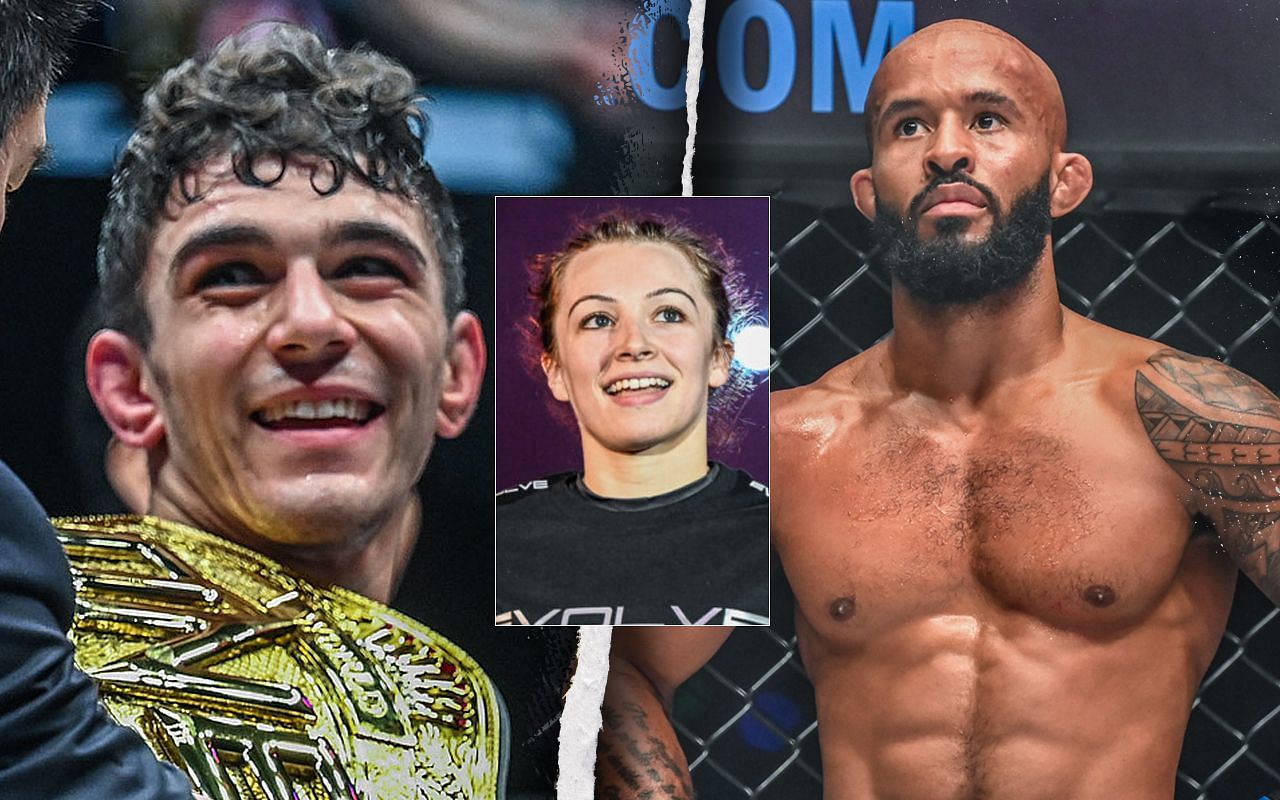 Mikey Musumeci (left), Danielle Kelly (middle), and Demetrious Johnson (right) [Photo Credits: ONE Championship]