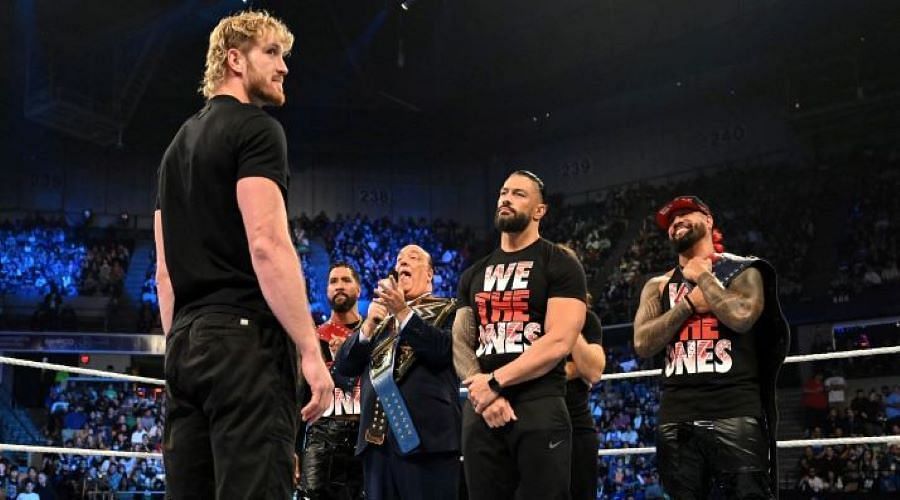 With their WWE Crown Jewel match looming, Logan Paul confronted Roman Reigns and The Bloodline