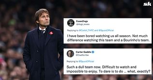 "Worst manager we've ever had", "Get Conte out now" - Tottenham fans turn on Antonio Conte after Spurs have 0 shots on target against Frankfurt
