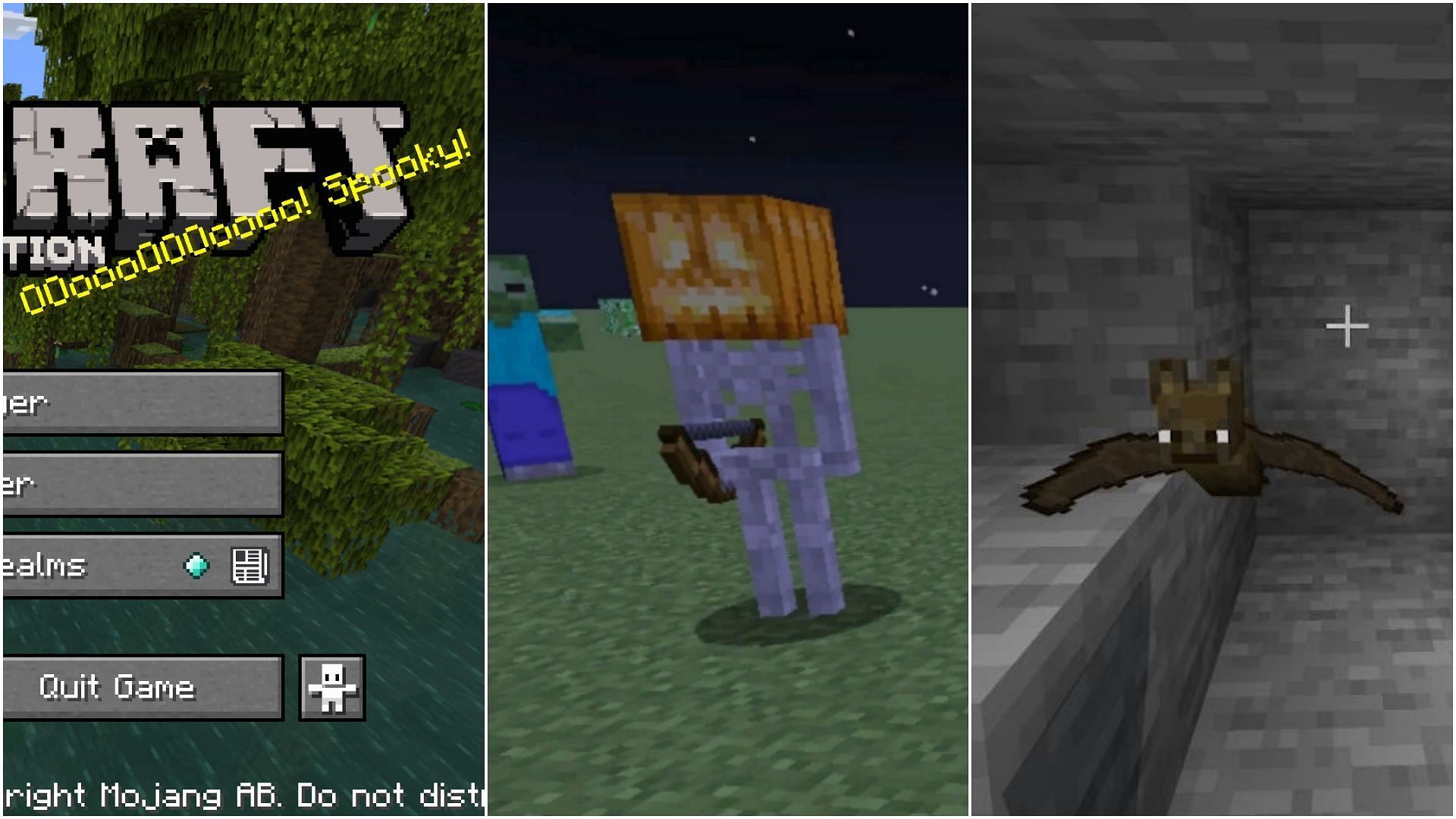 All these features activate in Minecraft Java Edition for a limited period of time during Halloween (Image via Sportskeeda)