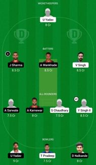 Dream11 Team for Railways vs Vidarbha - Syed Mushtaq Ali Trophy 2022-23.