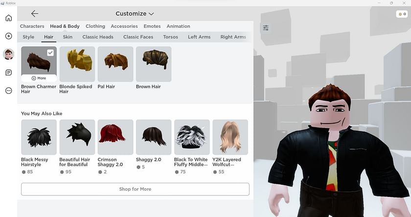 Change hairstyle (Image via Roblox)