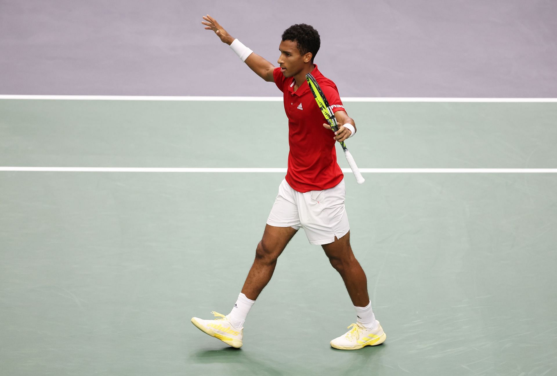 Felix Auger-Aliassime at the 2022 Davis Cup.