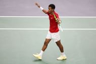 Felix Auger-Aliassime at the 2022 Davis Cup.