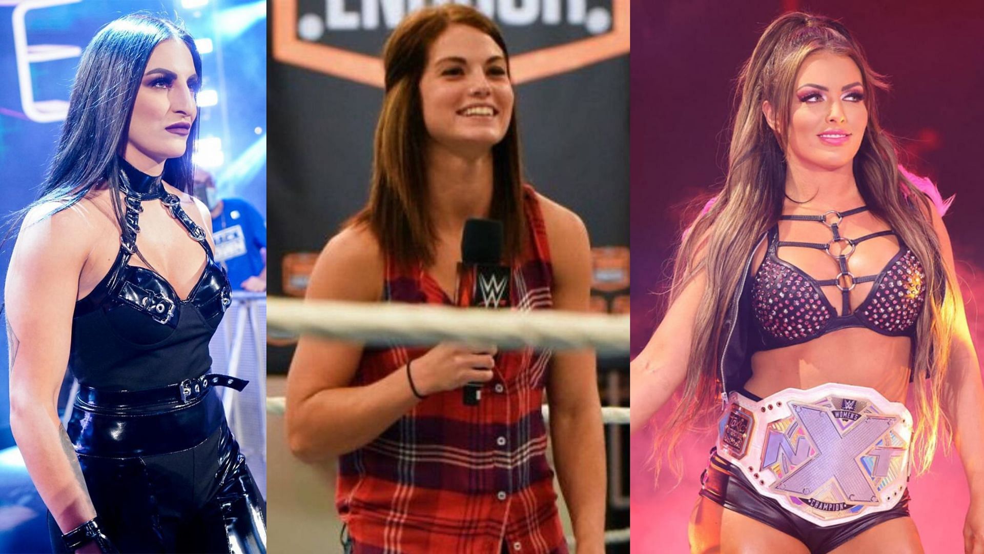 WWE Personalities, Sonya Deville, Sara Lee, and Mandy Rose