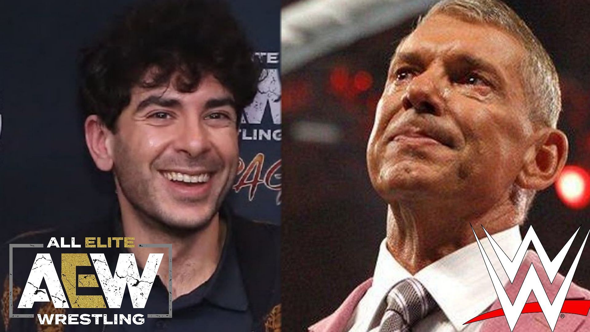 Tony Khan (left), Vince McMahon (right).