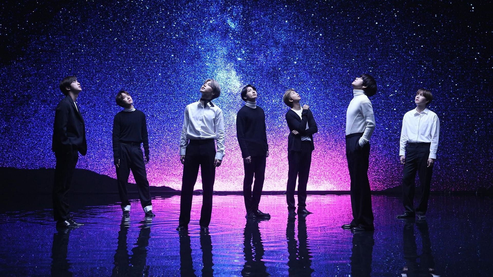 There are many BTS songs that use metaphors about the universe. (Image via Facebook/ bangtan.official)