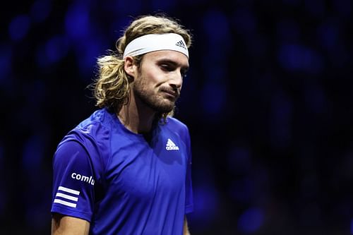 Stefanos Tsitsipas at Laver Cup 2022. Photo by Clive Brunskill/Getty Images for Laver Cup